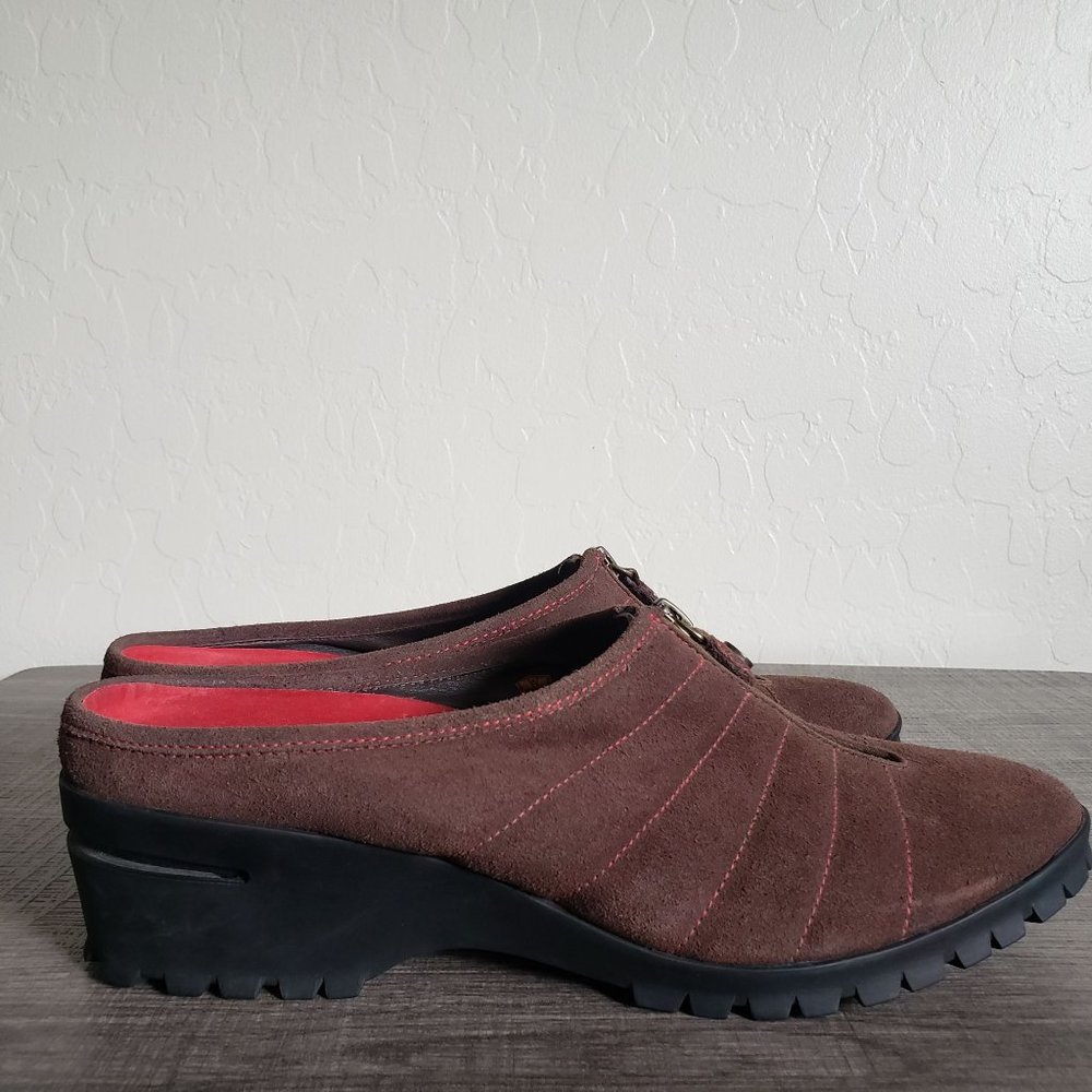 Cole Haan x Nike Air Suede Slip-On Mule Shoes Waterproof Brown Size Women's 10